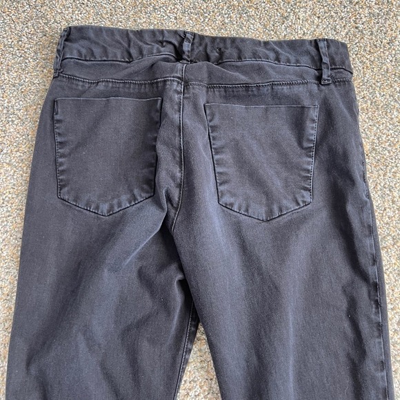 J. Brand Anja Pants Women's 25 Cuffed Skinny Leg Low Rise Black Stretchy Cropped - Picture 6 of 8